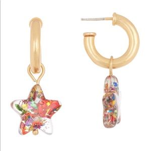 Madewell Star Resin Confetti Earrings